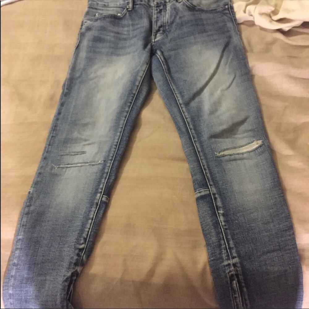 MNML M34 stretch Ankle Zip denim